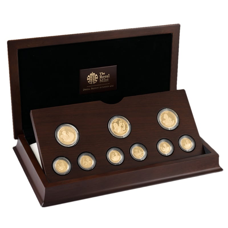 2010 - 2012 London Olympics Faster, Higher, Stronger Gold Proof 9 Coin ...