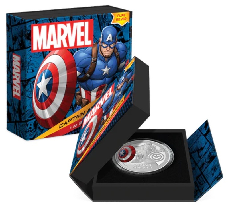 2023 Captain America 1oz Silver Coin | BullionByPost - From €145.63